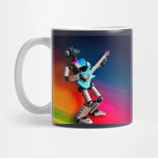 Rock star Robot on guitar Mug